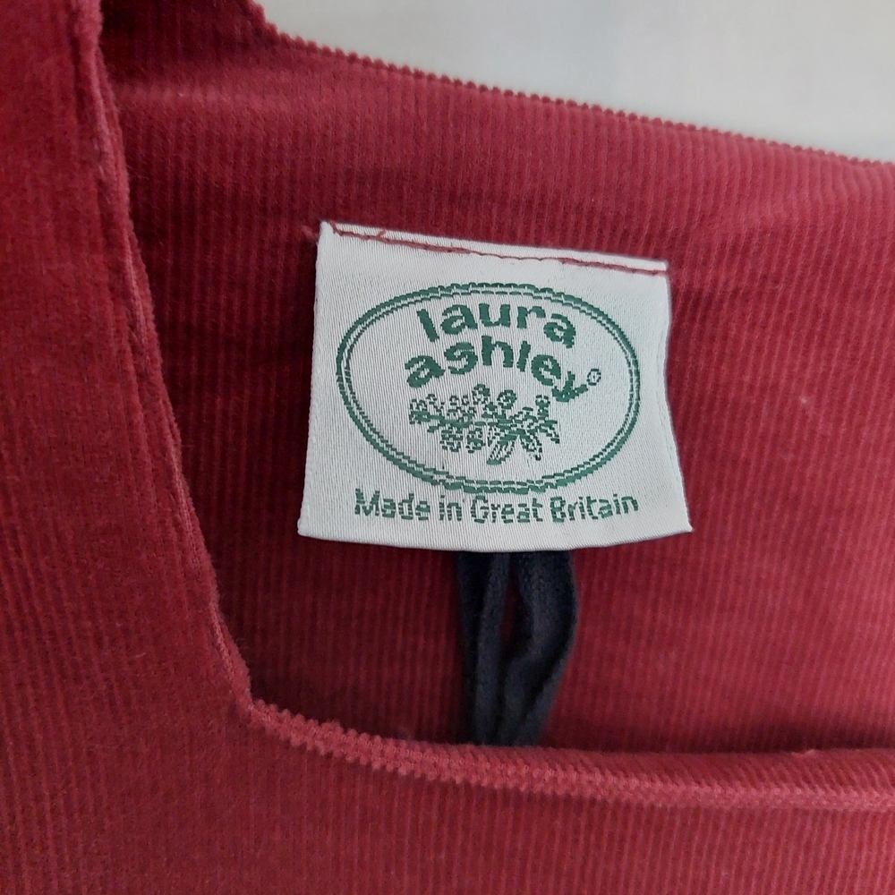 Laura Ashley Burgundy Long Sleeve Dress - Picture 2 of 13